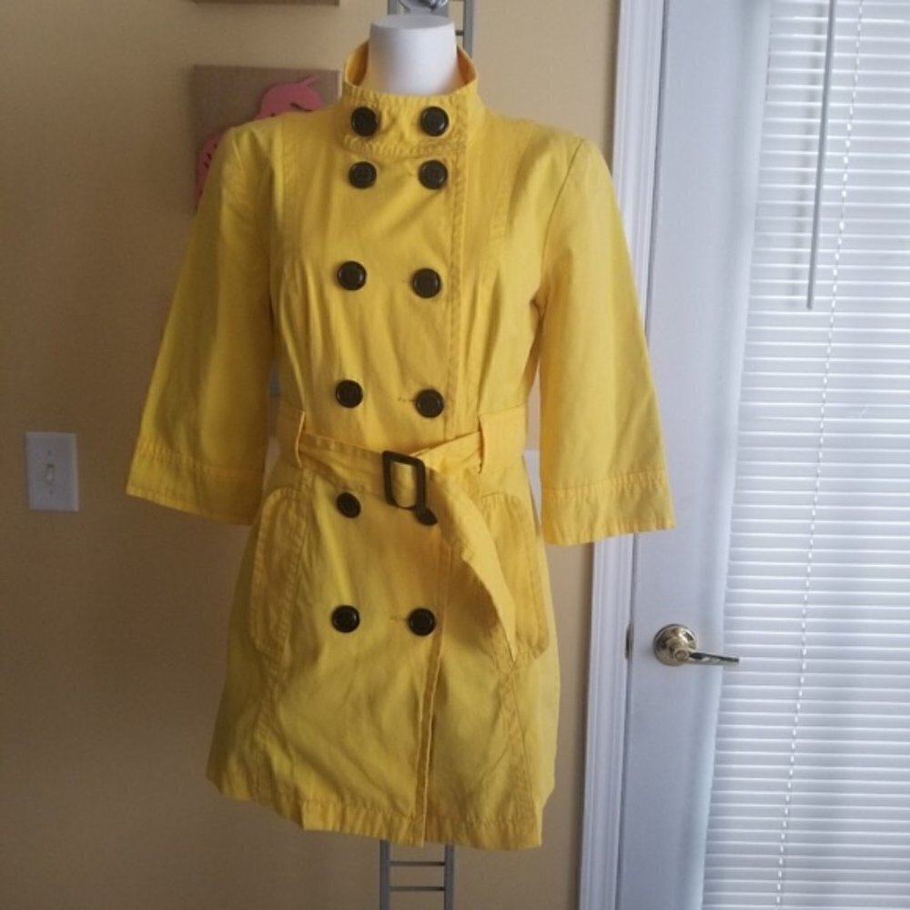 Tulle Double Breasted Yellow Jacket (M)
